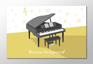 三角钢琴音乐元素舞台背景桌面背景图片背景设计